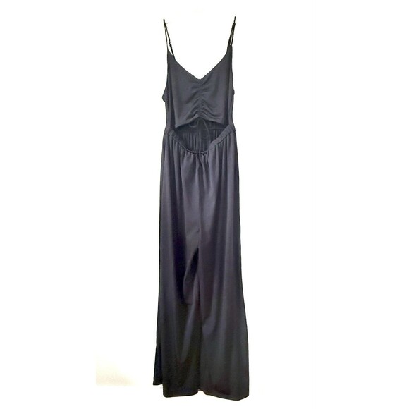Love Tree Jumpsuit Women's Size L Black Wide-leg Lightweight - Picture 2 of 14